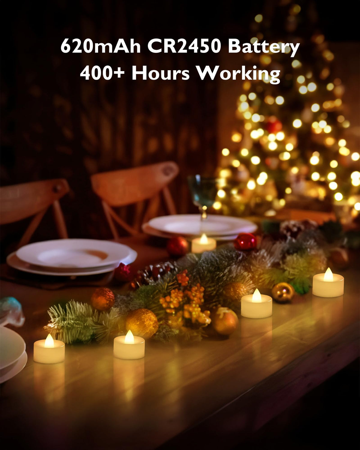 BEICHI Remote Candles, 24 Pack Timer Candle, Flameless Tea Lights Candle Battery Operated, Flickering LED Tea Lights, Timer Battery Votive Candles- Warm White- Ivory Base