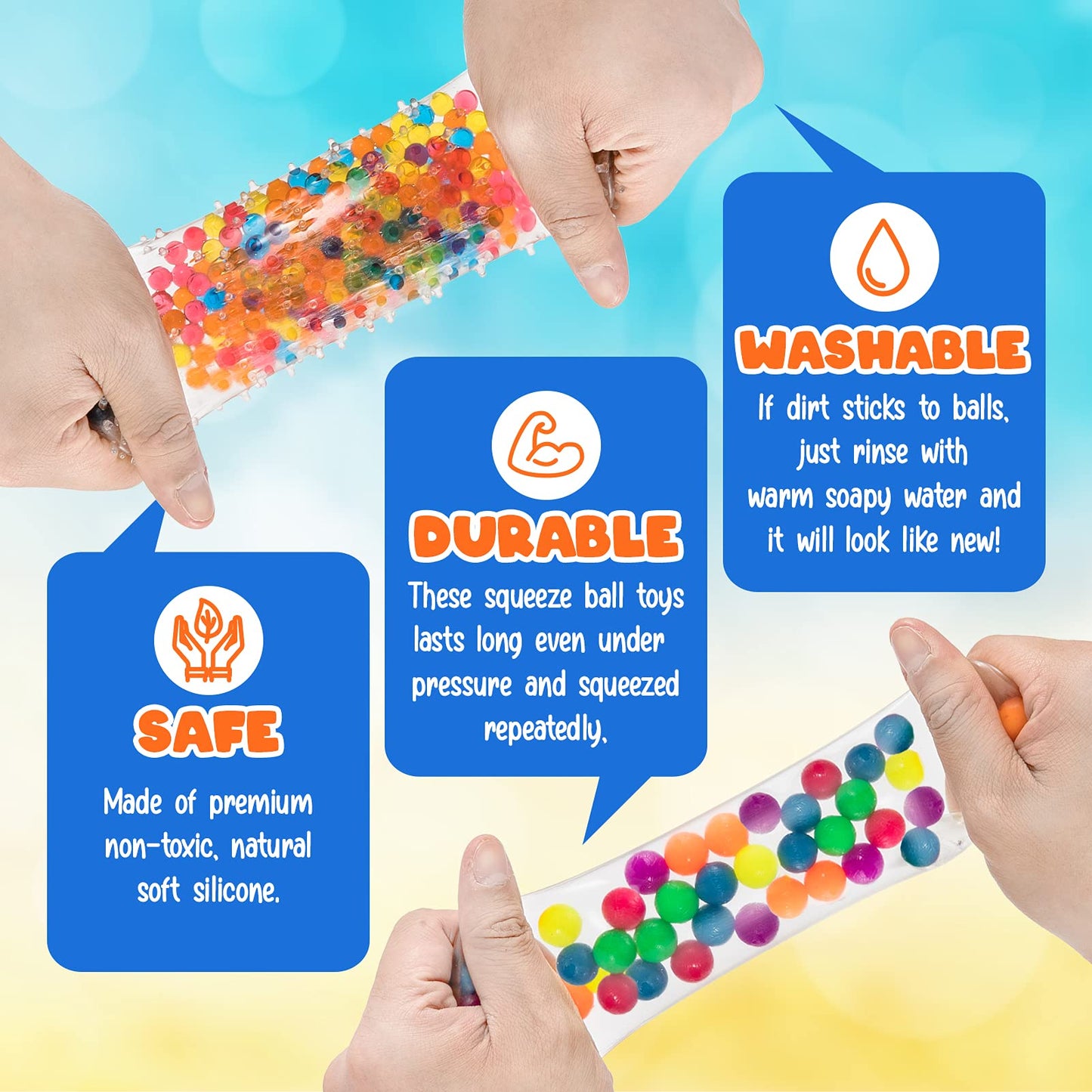 ZaxiDeel Sensory Fidget Toys Set, Fidget Pack For Anxiety Relief 35 Pcs, Stress Sensory Toys for Autism, Fidget Box with Finger Puppets Stress Ball Birthday Party Favors for Kids and Adults