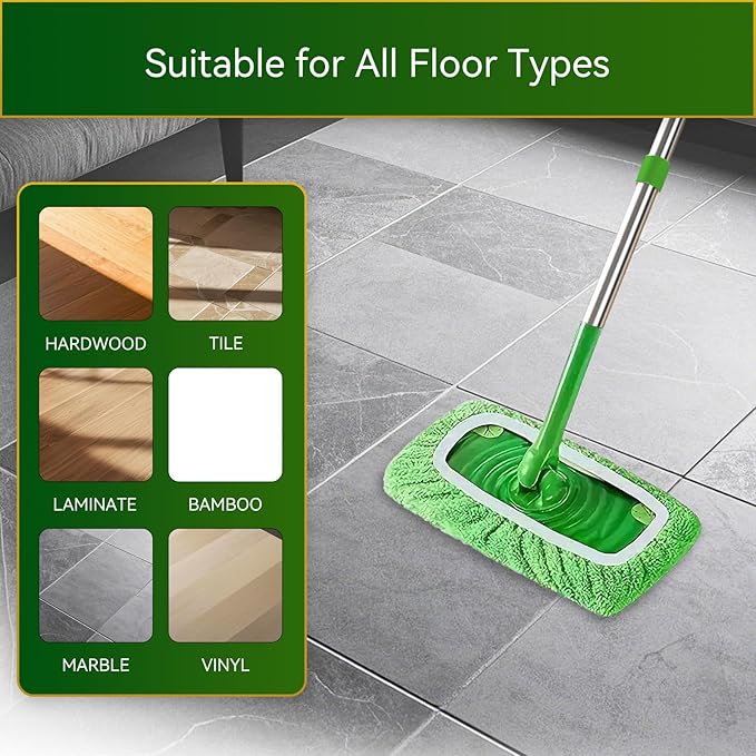 4 Pack Reusable Microfiber Mop Pads Compatible