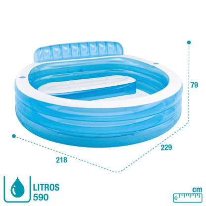 Intex 57190NP Swim Center Family Lounge Pool, 229 x 218 x 76 cm