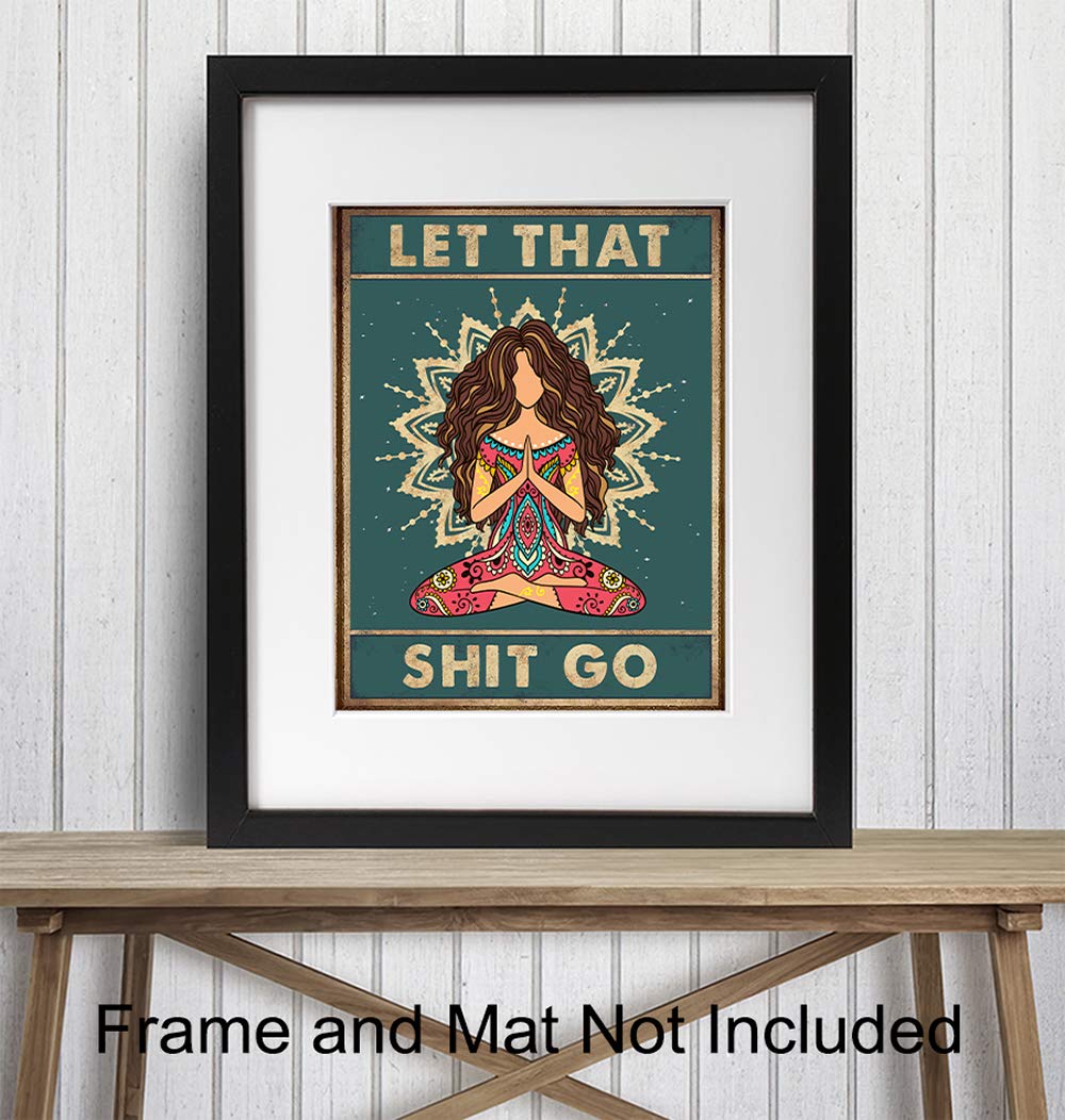 Zen Decor - Meditation Gifts - Spiritual Gifts for Women - Spa Wall Art Room Decor - Namaste Wall Art - Yoga Print - Meditation Decoration - Mandala Artwork - Boho New Age Buddhist Picture