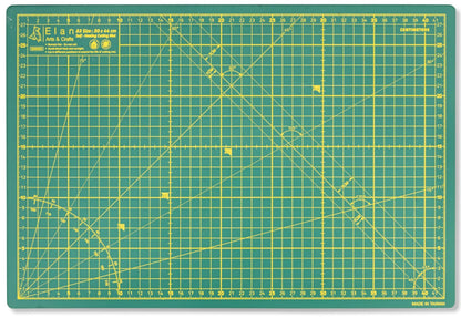 Elan A3 Cutting Mat Green, 5-Ply Hobby Board for Crafts 44X30 CM, Self Healing Cutting Mat A3, Recycled PVC Craft Board for Sewing & Quilting