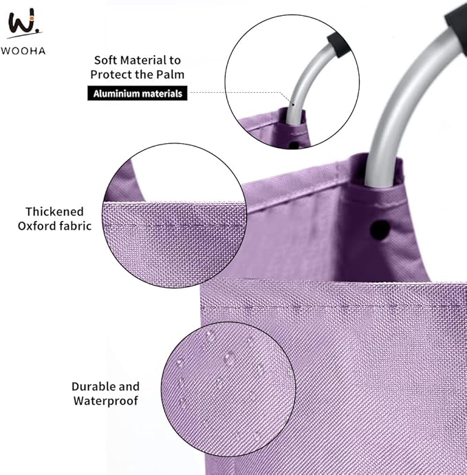 WOOHA Laundry Basket, Laundry Hamper, Collapsible Folding Clothes Hamper
