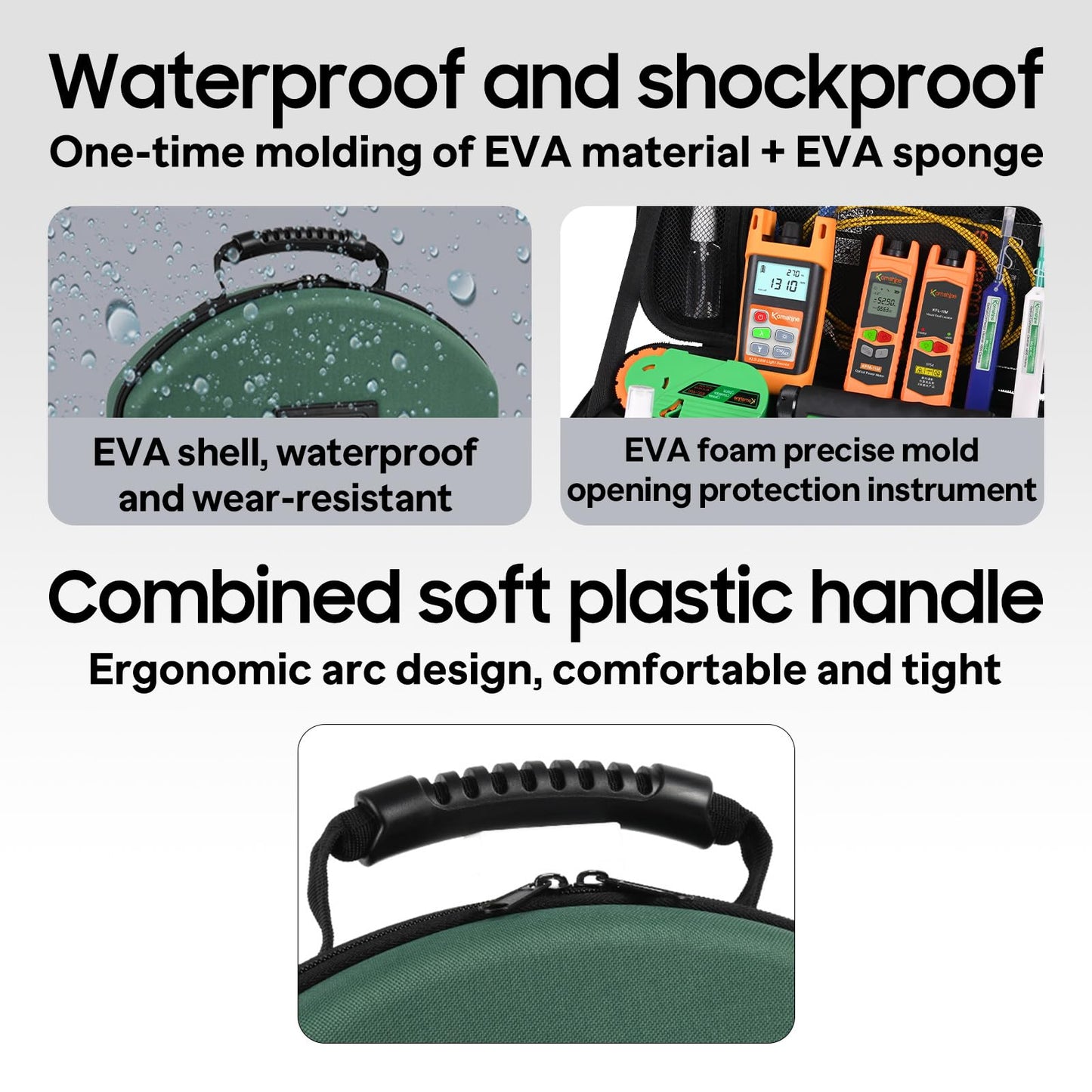 Touch Screen 6 Motors Komshine FX39 Fiber Fusion Splicer Full Set 6s Splice;16s Heat with Extra Electrodes, Full FTTH Toolkit with Microscope 200x, Power Meter, Light Source, Cleaner Tools