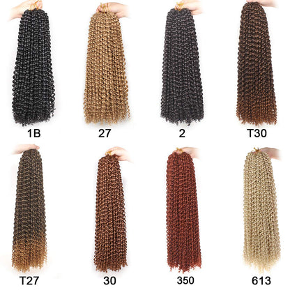 Leeven 7 Packs Water Wave Braiding Hair for Butterfly Faux Locs 24 Inch Long Water Wave Crochet Hair Hot Water Setting Passion Twists Braiding Hair Bohemian Braids Hair 1B#