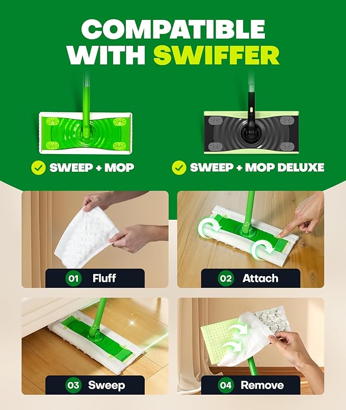 60 Count Heavy Duty Dry Sweeping Cloths Refills