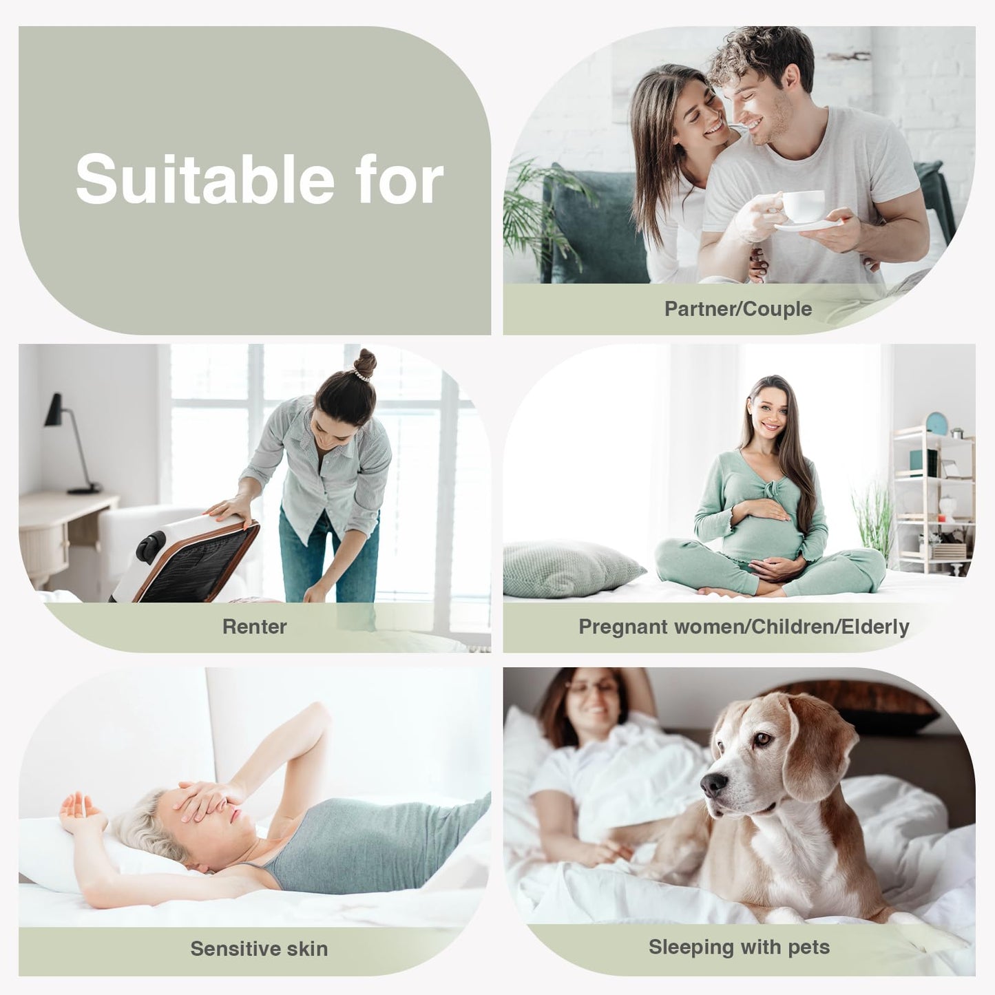 Novilla Queen Mattress Topper, Soft Pillow Top for Dorm Bed, Breathable Quilted Mattress Pad Cover with Deep Pocket, Down Alternative Fill, Machine Washable Back to School Essentials