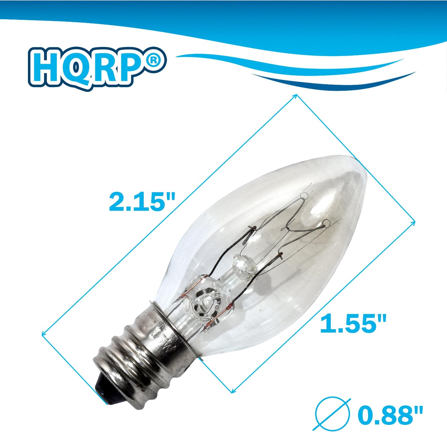 HQRP 2-Pack 15W 120V Light Bulbs for Natural Salt Lamps Compatible with LEVOIT HemingWeigh SMAGREHO Salt Lamp Natural Himilian Hymalain Pink Salt Rock Lamps