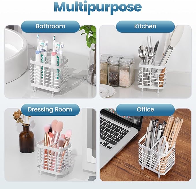 Luxspire Toothbrush Holders for Bathroom, Stainless Steel Electric Toothbrush