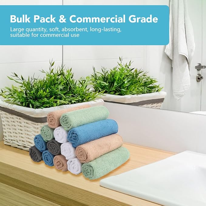 Orighty Wash Cloths Bulk Towels Set 200 Pack, Highly Absorbent and Soft Feel