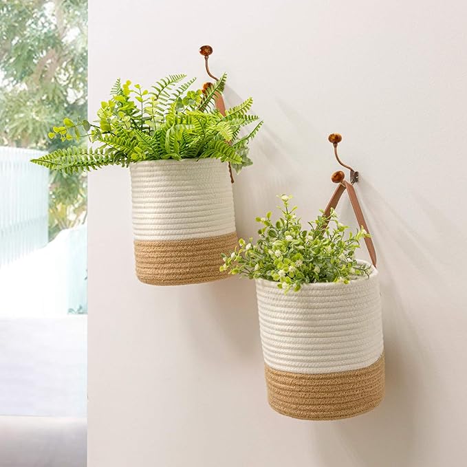 Goodpick 2pack Jute Rope Hanging Basket