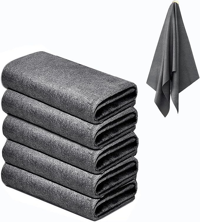 5pcs 9×7 Inches Real Magic Cloth Thickened Magic Cleaning Cloth Microfiber