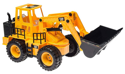 Top Race 5-Channel RC Front Loader Tractor - 14" Electric Construction Truck with Lights & Sounds - Perfect Digger Toy for Boys and Girls Ages 3+
