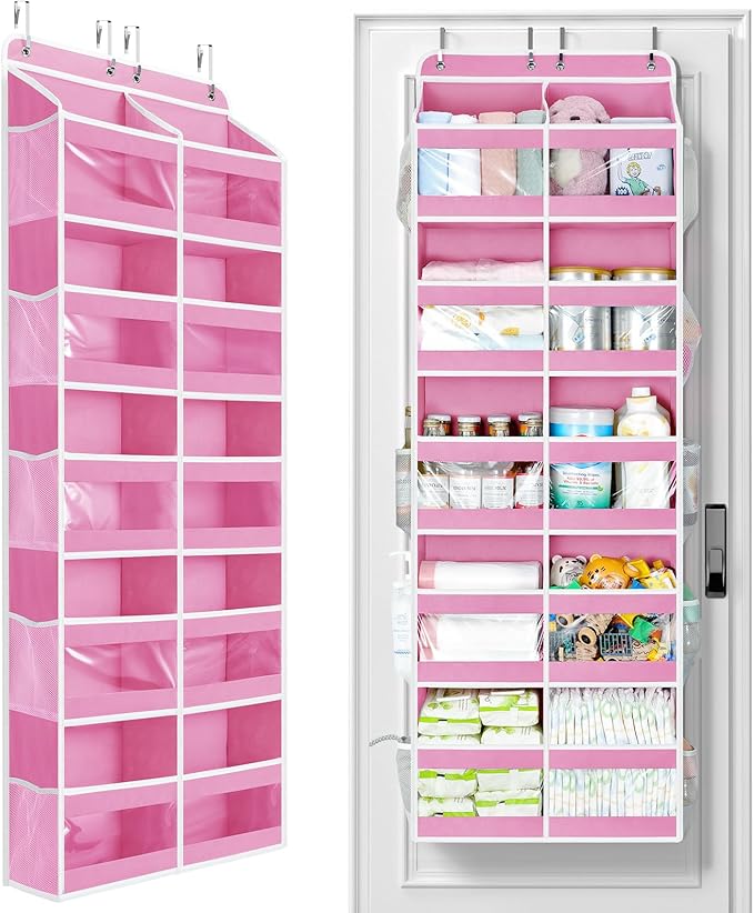 Yecaye 5-Tier Over The Door Organizer Dual-Column, 80lbs Load Stuffed Animal