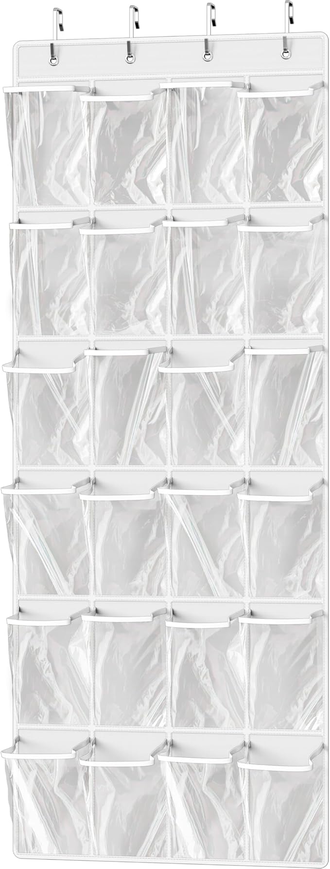 Simple Houseware 24 Pockets Large Clear Pockets Over The Door Hanging Shoe