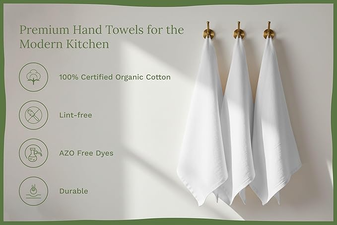 Organic Cotton White Dish Towels