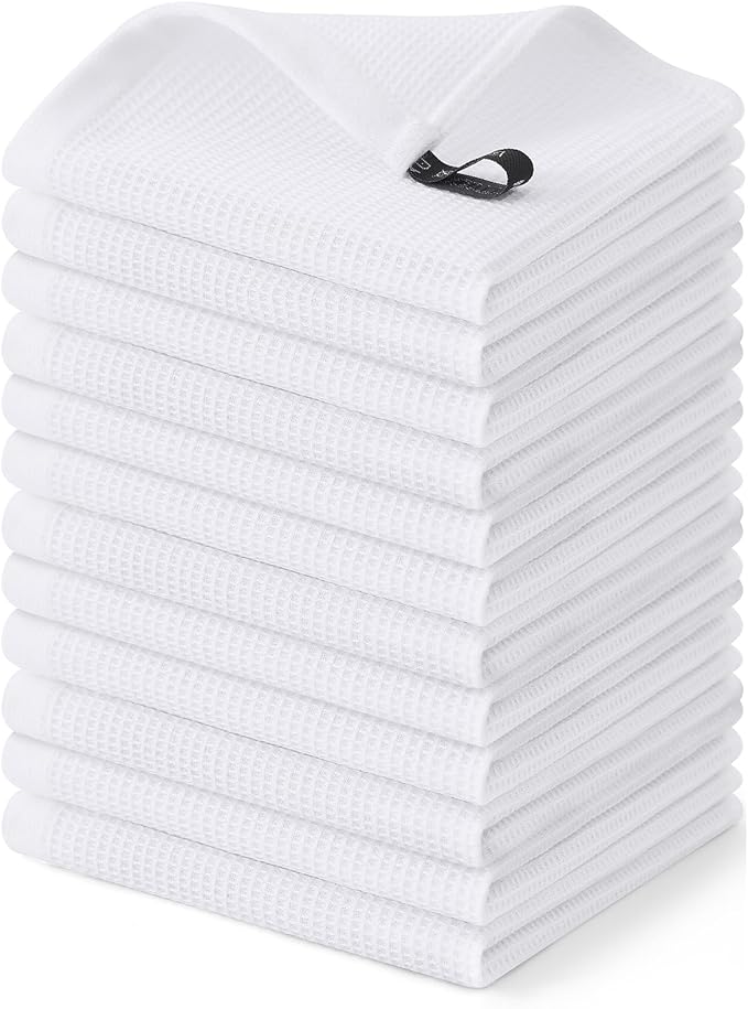 Homaxy 100% Cotton Waffle Weave Dish Cloths