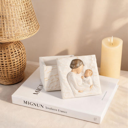 QIANLING New Grandma Gifts Keepsake Box - First Time Grandma Gifts, Mother’s Day Gift for Grandma, Birthday Gifts for Grandmother, Jewelry & Small Treasures Decorative Keepsake Box