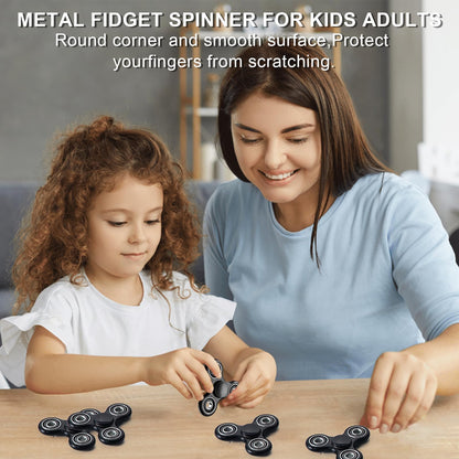 SCIONE Fidget Spinner Sensory Hand Fidget Toy Anxiety Stress Relief Party Bag Fillers for Kids Adults Goodie Bag Stuffers (Black)