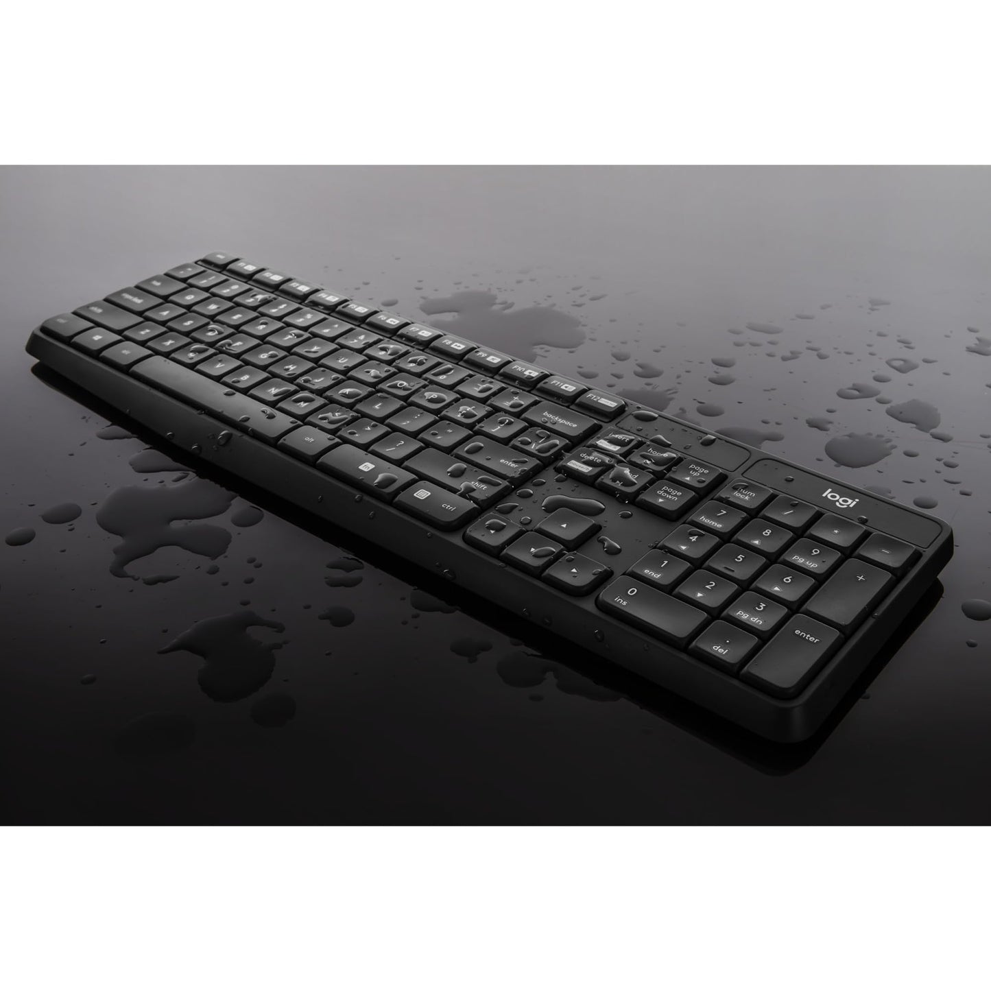 Logitech MK235 Wireless Keyboard and Mouse Combo for Windows, QWERTZ German Layout - Grey