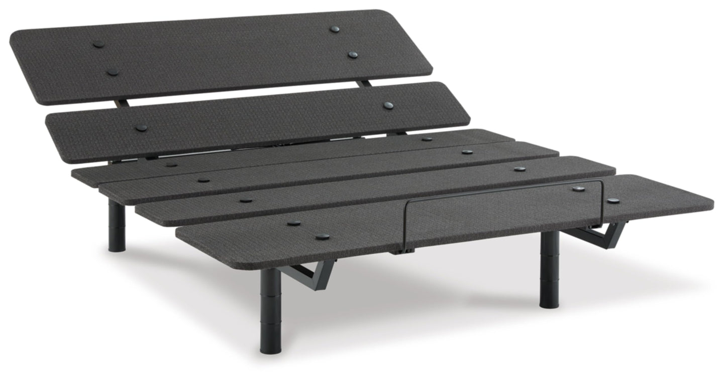 Signature Design by Ashley Cosmic Power Base Traditional California King Adjustable Base with Head and Foot Incline, Wireless Remote and USB Ports, Black