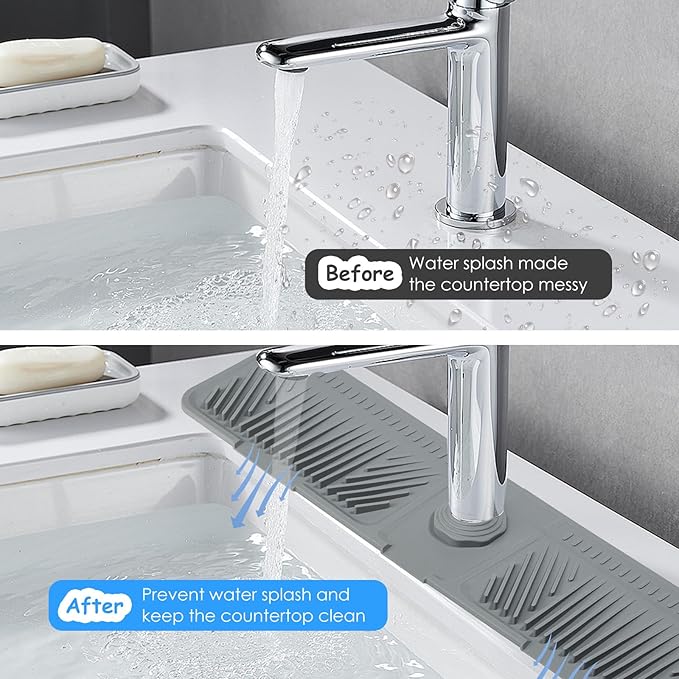 23.8 x 5.5in Silicone Faucet Mat
