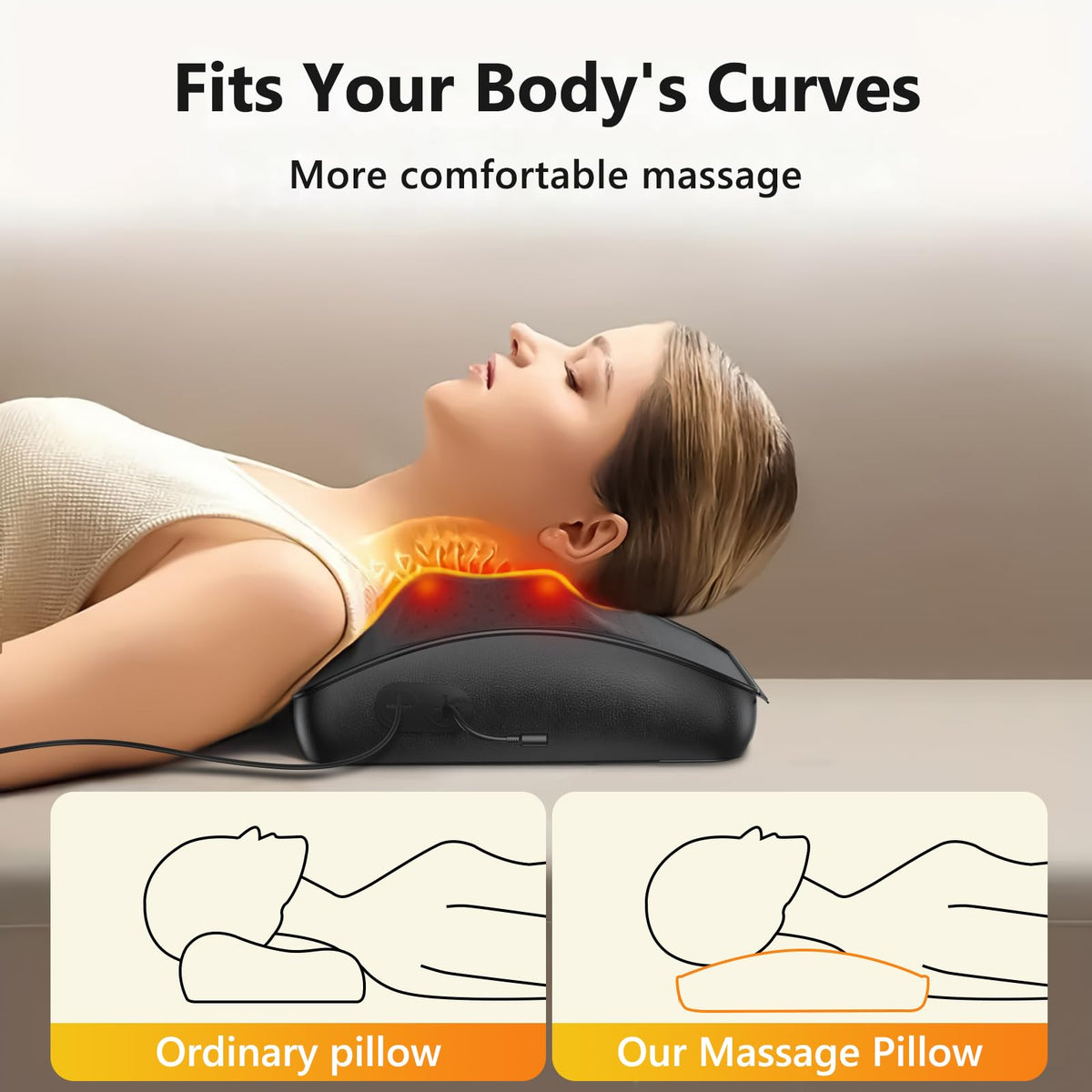iKristin Back Massager with Heat,Shiatsu Neck Back Massager Pillow,Deep Tissue Kneading Back Massage,Massage Pillow for Shoulders,Legs,Foot,Body Muscle Relief,Neck Massager for Women/Men/Dad/Mom