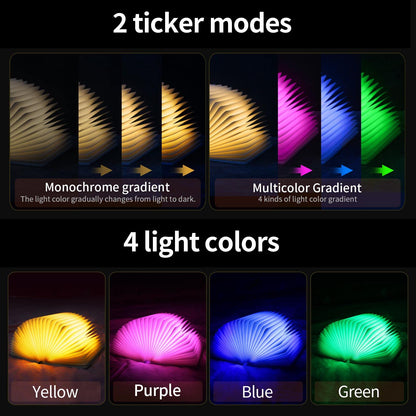QXMGCBOK Novelty 3D Dragon Embossed Magic Book Lamp,Personalized Night Light,Sleep aid Machine,Sound Machine for Sleeping， Unique Gifts