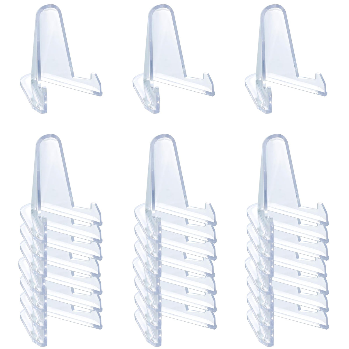 24 Packs Thickened edition (2.3 Inch) Acrylic Card stands, Card Holder Display Stand,Coin Display stand, for Display Magnetic Card Holder,Challenge Medals, Baseball Cards, Sports Cards, Trading Cards