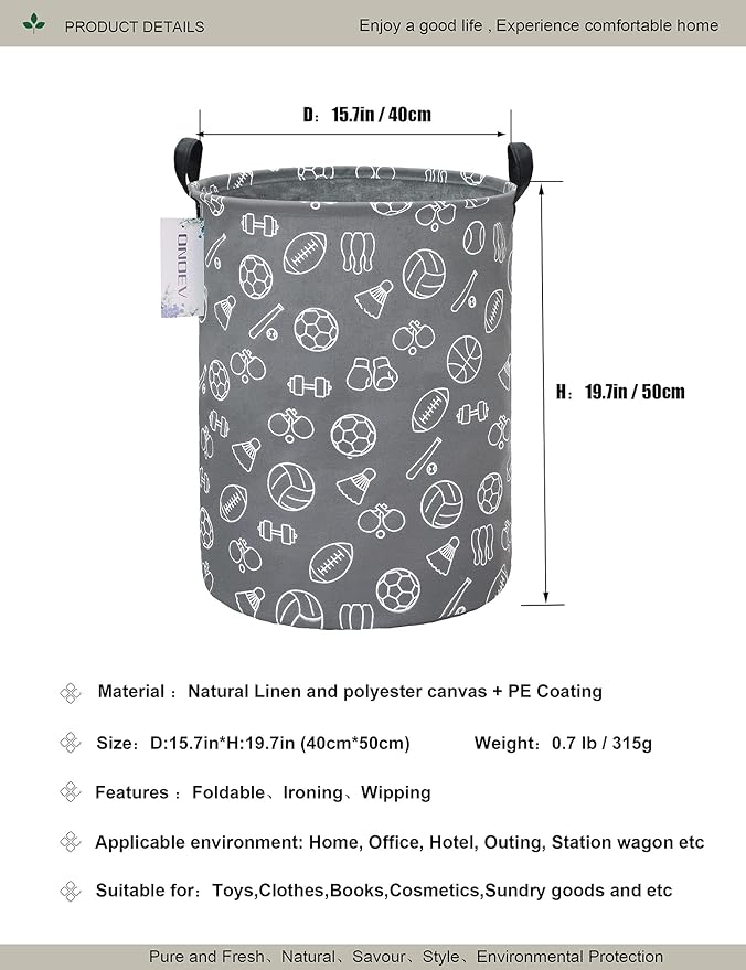 Round Waterproof Laundry Basket、Foldable Storage Basket、Laundry Hampers