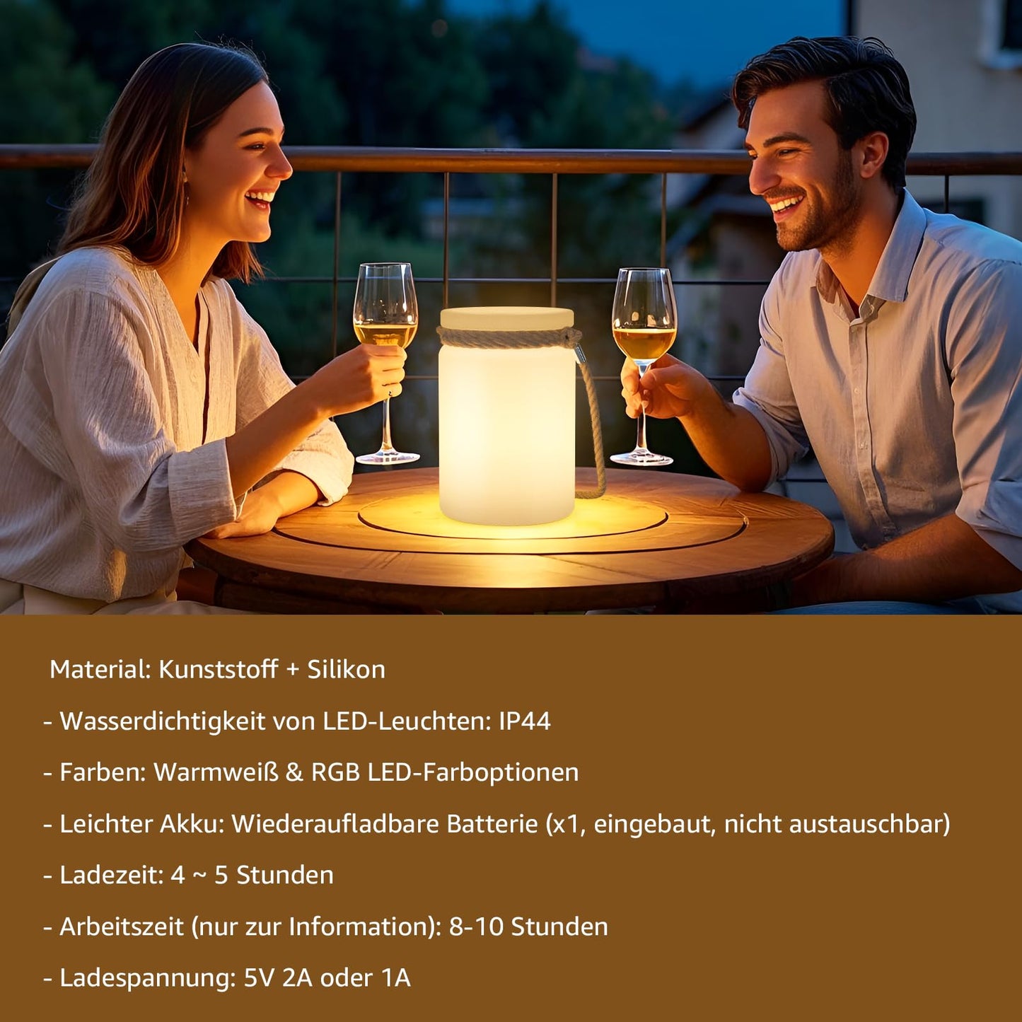 uuffoo LED Lantern Cordless Table Lamp IP44 Shower Safe with Remote, 8-10H Battery Life RGB Warm White Dimmable for Indoor Outdoor Patio Camping Home