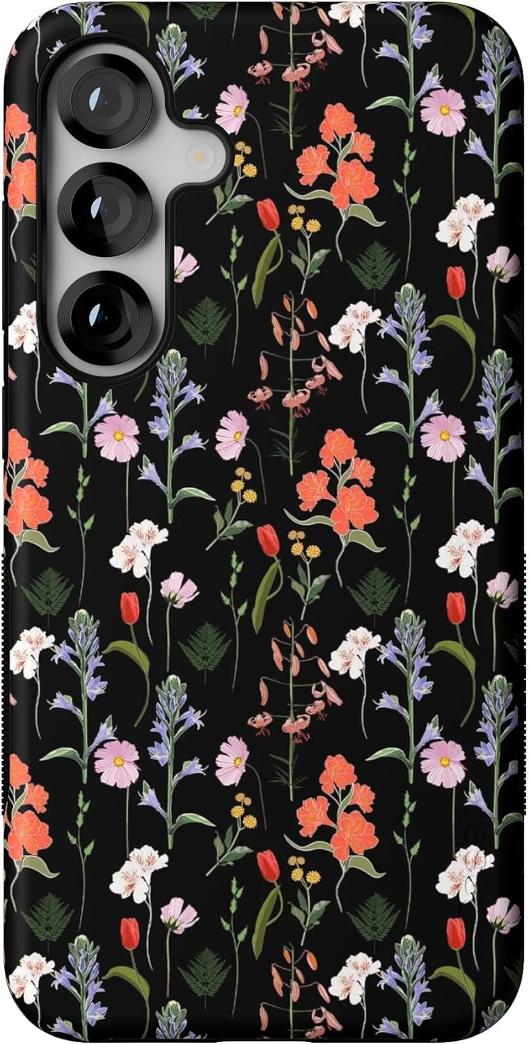 Casely Galaxy S25 Plus Case | Ink & Iris | Vintage Floral | Compatible with MagSafe | Bold Protective Design
