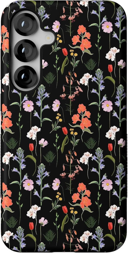 Casely Galaxy S25 Plus Case | Ink & Iris | Vintage Floral | Compatible with MagSafe | Bold Protective Design