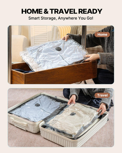 Travel Vacuum Seal Bags for Clothing with Rechargeable Cordless Pump, VINTAR 16 Pack (4J+4L+4M+4S) Carry-on Size Space Saver Vacuum Storage Bags, Compression Packing Bags for Luggage and Suitcase