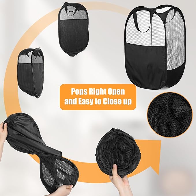 9Pcs Mesh Hamper Pop up Hampers