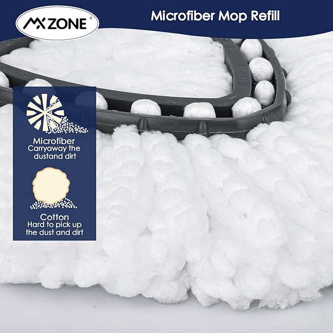 Spin Mop Head Replacement for O Ceda Mop Replace Head Triangle Mop Refills
