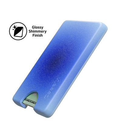 Casely MagWallet | Starfish Wishes | Coral Pink Shimmer | Slim Wallet Card Holder | Compatible with MagSafe | Soft-Touch Hard Silicone | Holds Up to 3 Cards