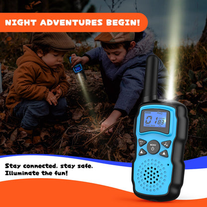 Wishouse Walkie Talkies for Kids Adults Long Range,Xmas Birthday Gift for 4 5 6 7 8 9 10 Year Old Boys Girls,Hiking Camping Gear Toys with Lamp,Lanyards,VOX,Easy to Use,4 Pack(No Battery No Charger)