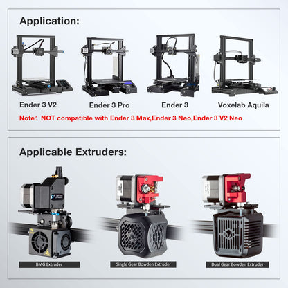 UniTak3D Ender 3 Direct Drive Upgrade Conversion Bracket for Ender 3 V2,Ender 3 Pro and Voxelab Aquila 3D Printer for B-MG&Dual Gear&Bowden Extruder(NOT for Neo Series,Extruder&Hotend NOT Include)