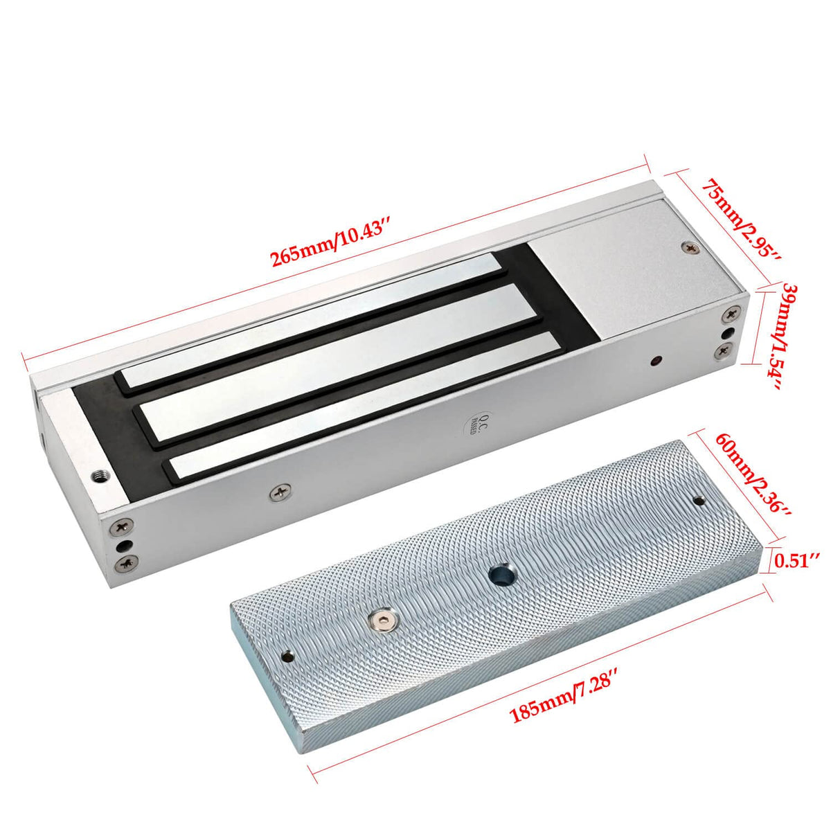 Electric Magnetic Lock Kit 1200lb Electromagnetic Lock Waterproof RFID Keypad with Press to Exit Button Doorbell Chime and Remote Control for Door Access System