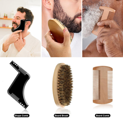 Beard Kit Gifts for Men, 9 Pcs Ultimate Beard Grooming Club Set w/2 Beard Oils, Shaving Soap, Balm, Brush, Comb&Storage Bag, Unique Gifts for Dad Husband Boyfriend Him, Father's Day Birthday Gifts Men
