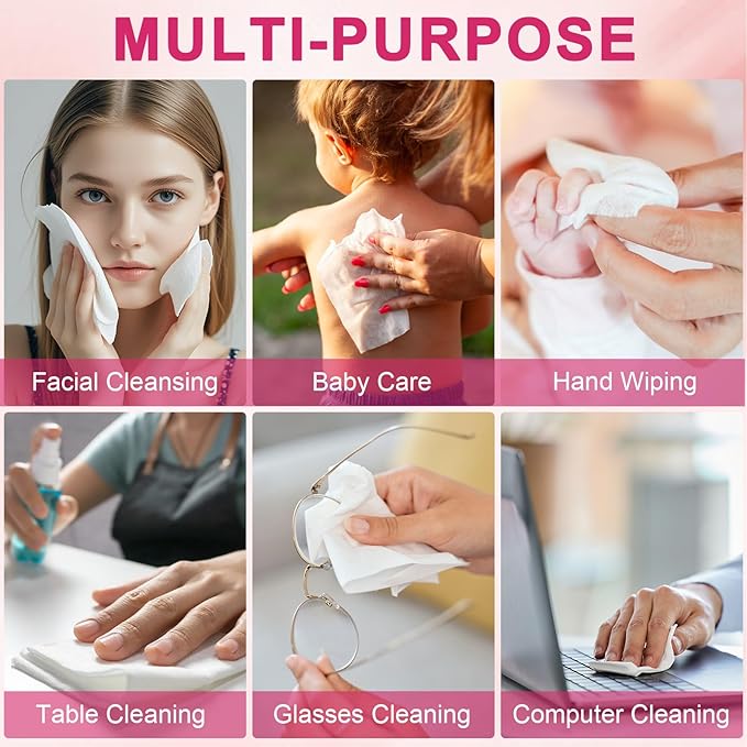 FACEMADE 120 Count Disposable Face Towels, 100% USDA Biobased Face Towelettes