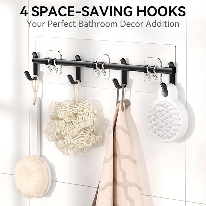 YASONIC Shower Caddy Adhesive, Rustproof Shower Shelves