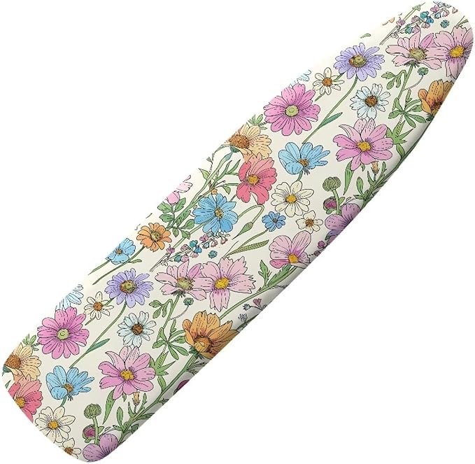 Colorful Floral Ironing Board Cover and Pad Standard Size 15x54 Padded Ironing