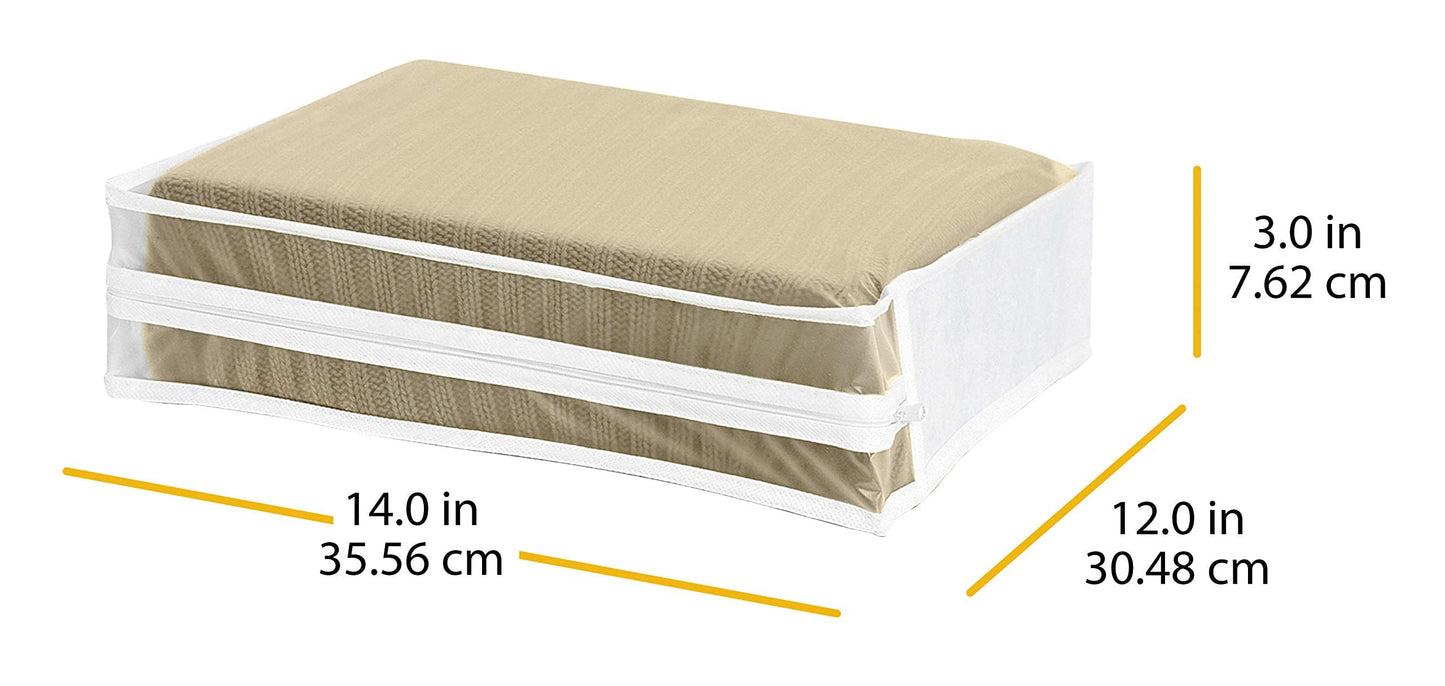 Whitmor Set of 2 Sweater Bag, White, 2 Count (Pack of 1)