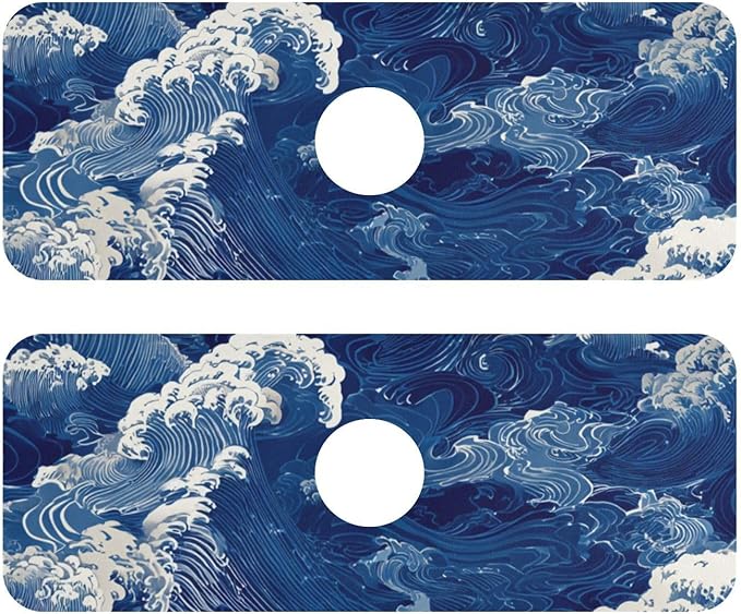 Kitchen Sink Splash Guard 2 PCS 14.7 Inch Sink Faucet Mat Splash Guard