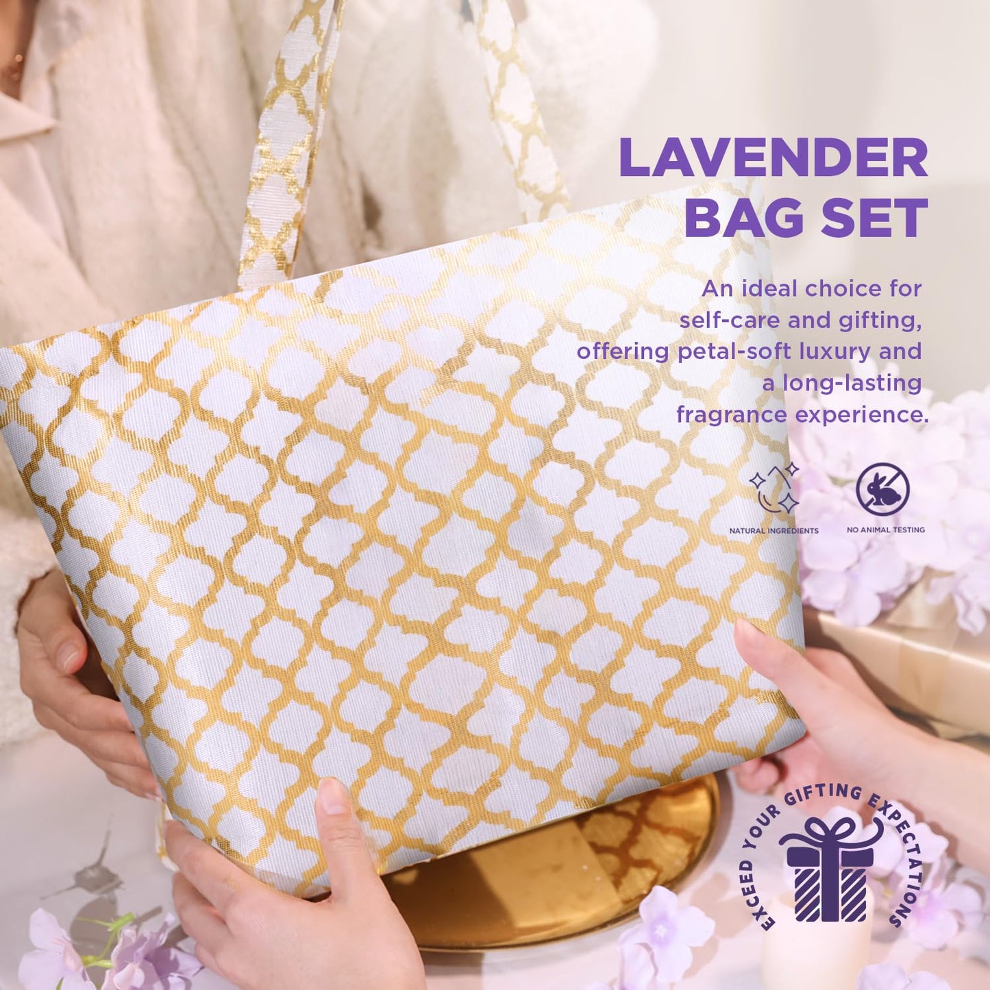 Spa Luxetique Gift Baskets for Women - 15PCS Lavender Bath and Body Sets, Including Shower Gel, Bubble Bath, Skin Care Sets for Her, Anniversary Christmas Gifts for Women, Wife, Girlfriend, Mom