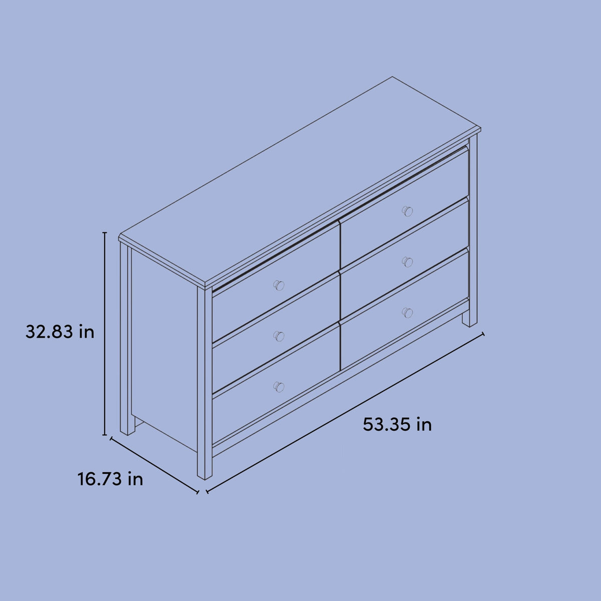 Storkcraft Alpine 6-Drawer Dresser (White) – GREENGUARD Gold Certified, White Dresser for Bedroom, Kids & Nursery Storage Drawers, Safety Interlocking Drawers, Pre-Installed Tracks, Kids Bedroom