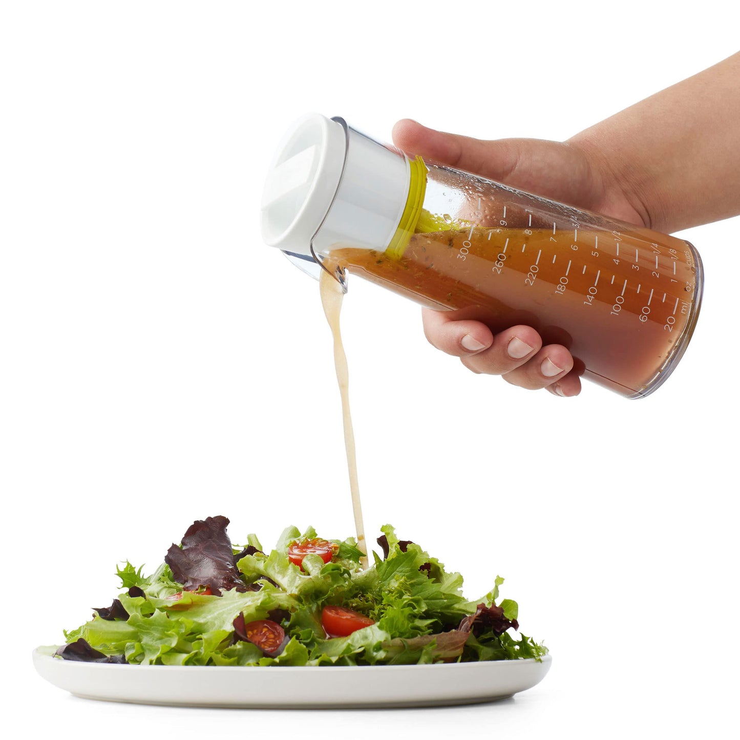 Chef'n Emulstir Salad Dressing Mixer Bottle, Make Salad Dressings and Vinaigrettes in Seconds, 300 ml,Green