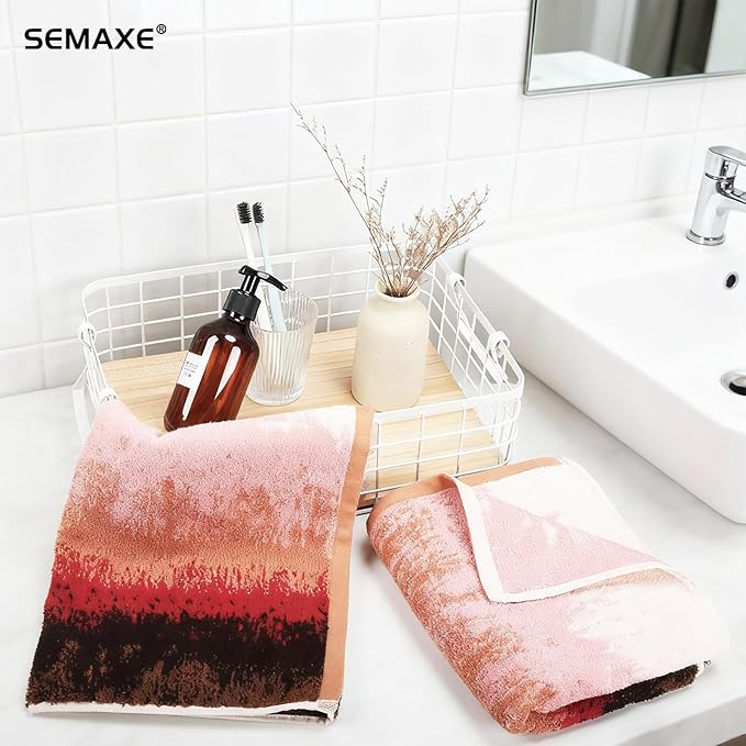 SEMAXE 12 Pack Hand Towels for Bathroom, 100% Cotton Towels